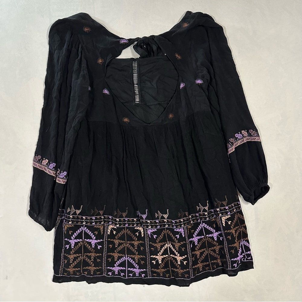 Free People Rhiannon Boho Mini Dress women’s Large - Picture 3 of 4